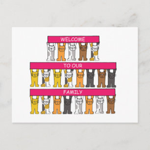 Welkom bij onze Cartoon Cats Briefkaart