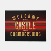 Welkom bij onze CASTLE met familienaam op Deurmat (Voorkant)