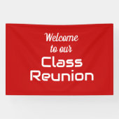 Welkom bij onze Class Reunion (rood en wit) Spandoek (Horizontaal)