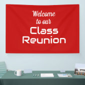 Welkom bij onze Class Reunion (rood en wit) Spandoek (Beurs)