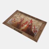 Welkom bij onze Coop deurmat, grappige kip Deurmat (Schuin)