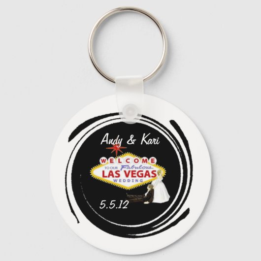 Welkom bij onze Fabulous Las Vegas Wedding Persona Sleutelhanger (Voorkant)