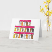 Welkom bij onze familie Cartoon Kaart (Gele Bloem)