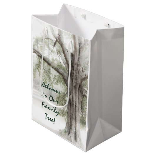 Welkom bij onze familiestructuur medium cadeauzakje (Voorkant Gekanteld)