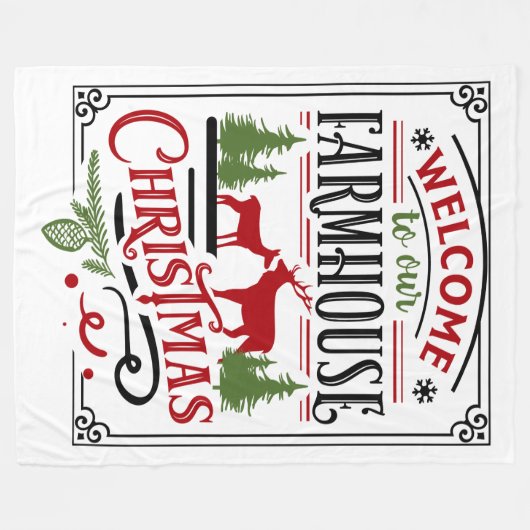 Welkom bij onze feestdag fleece deken (Voorkant (Horizontaal))