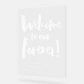 Welkom bij onze Forever Modern Brush Script Weddin Acryl Bord (Hoek)