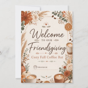Welkom bij onze Friendsgiving-coffeebar Kaart