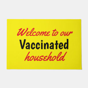 Welkom bij onze gevaccineerde huishoudtekst Geel Deurmat