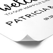 Welkom bij onze Happily Ever After Chic Script bor Poster (Hoek)