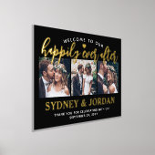 Welkom bij onze Happy Ever After 3 Fotobruiloft Folie Afdrukken (Laagn)