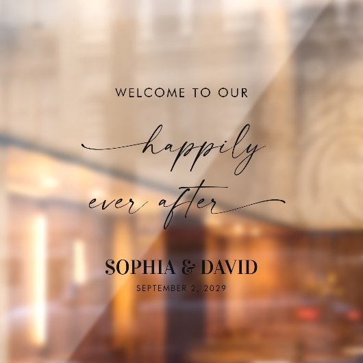 Welkom bij onze Happy Ever After Mirror Decal (Vel 2)