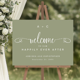 Welkom bij onze Happy Ever After Wedding Acrylic Acryl Bord