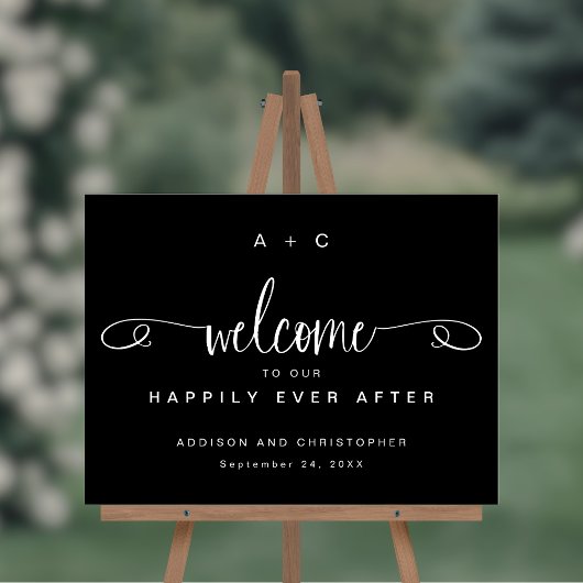 Welkom bij onze Happy Ever After Wedding Acrylic Acryl Bord