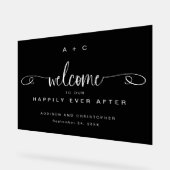 Welkom bij onze Happy Ever After Wedding Acrylic Acryl Bord (Hoek)