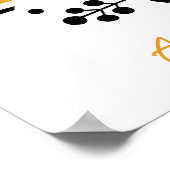 Welkom bij onze Hive | Gold Whimsical Illustration Poster (Hoek)