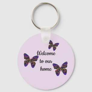 Welkom bij onze Home Bright Butterfly Guest Key Sleutelhanger
