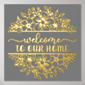 Welkom bij onze Home Gold Foil Folie Afdrukken (Voorkant)