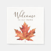 Welkom bij onze Home Herfst Leaf Servet (Voorkant)