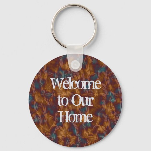 Welkom bij onze home Vacation Rental Guest Key Sleutelhanger (Voorkant)