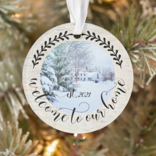 Welkom bij onze homepage 2 Foto Farmhouse Style Ornament