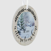 Welkom bij onze homepage 2 Foto Farmhouse Style Ornament (voorkant)