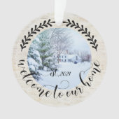 Welkom bij onze homepage 2 Foto Farmhouse Style Ornament (voorkant)