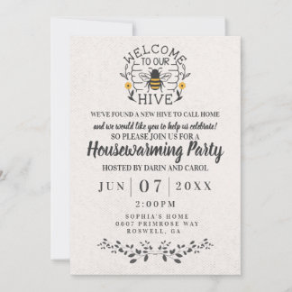 Welkom bij onze Honey Bee Spring Housewarming Kaart