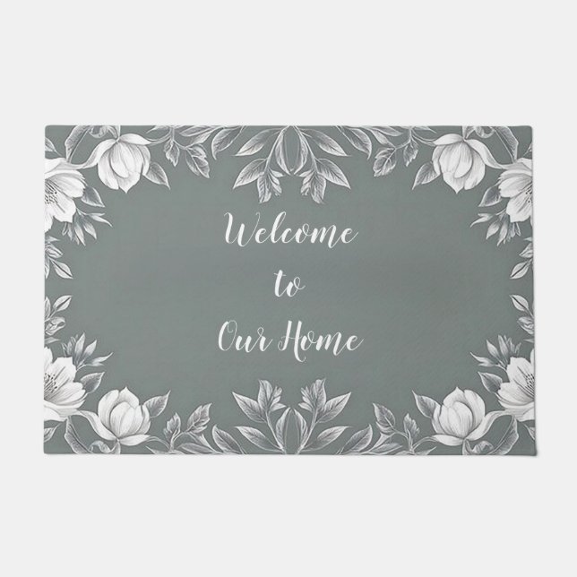 Welkom bij onze huisdeur deurmat (Voorkant)