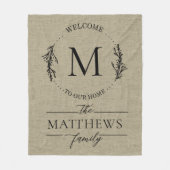 Welkom bij onze huisstijl Farmhouse Fleece Deken (Voorkant)