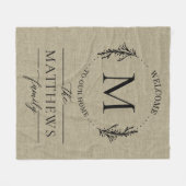 Welkom bij onze huisstijl Farmhouse Fleece Deken (Voorkant (Horizontaal))