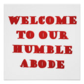 Welkom bij onze Humble Aboe poster afbeelding prin (Voorkant)