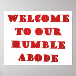 Welkom bij onze Humble Aboe poster afbeelding prin