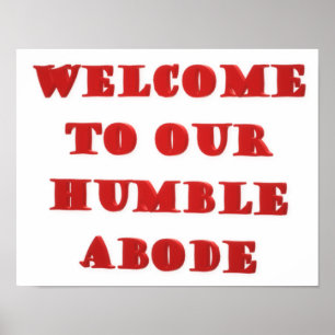Welkom bij onze Humble Aboe poster afbeelding prin