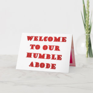 Welkom bij onze Humble Aboe poster afbeelding prin Kaart