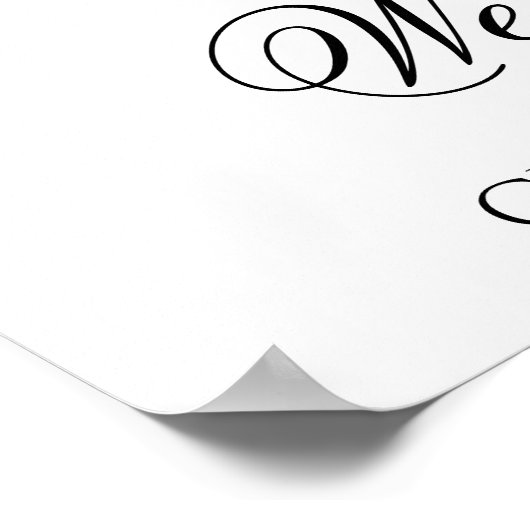 Welkom bij onze huwelijksuitnodiging poster (Hoek)