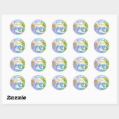 Welkom bij onze jongen – sticker voor babyshower (Vel)