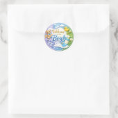 Welkom bij onze jongen – sticker voor babyshower (Tas)