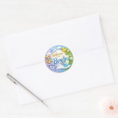 Welkom bij onze jongen – sticker voor babyshower (Envelop)
