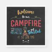 Welkom bij onze kampvuur servet (Voorkant)