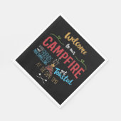 Welkom bij onze kampvuur servet (Hoek)