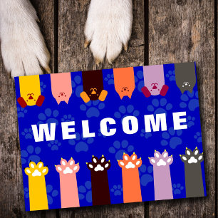 Welkom bij onze kantoor hond kat huisdieren ansich briefkaart