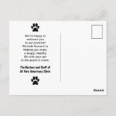 Welkom bij onze Kantoor Pet Business Postcard Briefkaart (Achterkant)