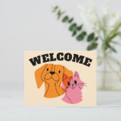 Welkom bij onze Kantoor Pet Business Postcard Briefkaart (Staand voorkant)