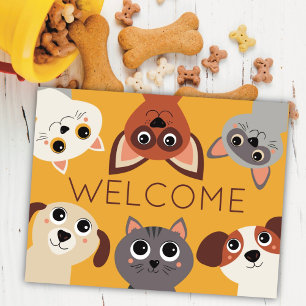 Welkom bij onze kantoorhuisdieren dierenarts postk briefkaart