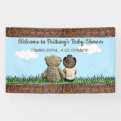 Welkom bij onze Lil'Cowboy Ethnic Baby Boy Spandoek (Horizontaal)