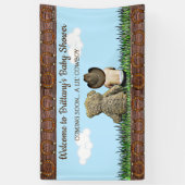 Welkom bij onze Lil'Cowboy Ethnic Baby Boy Spandoek (Verticaal)