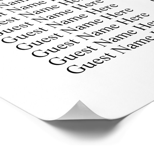 Welkom bij onze Love Story 18 Tafel Trouwstoel Poster (Hoek)