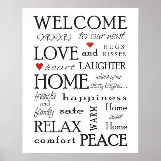 Welkom bij onze nest poster (Voorkant)