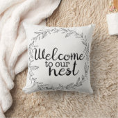Welkom bij onze Nest Welcome Sign Pillow Kussen (Deken)
