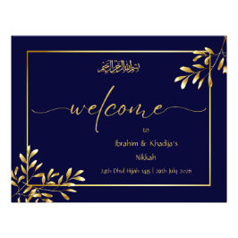 Welkom bij onze Nikkah - Islamitisch Trouwbord Foto Afdruk